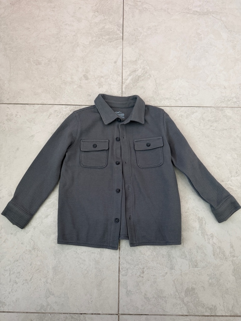 Cat & Jack Dark Gray Button-Front Jean Jacket